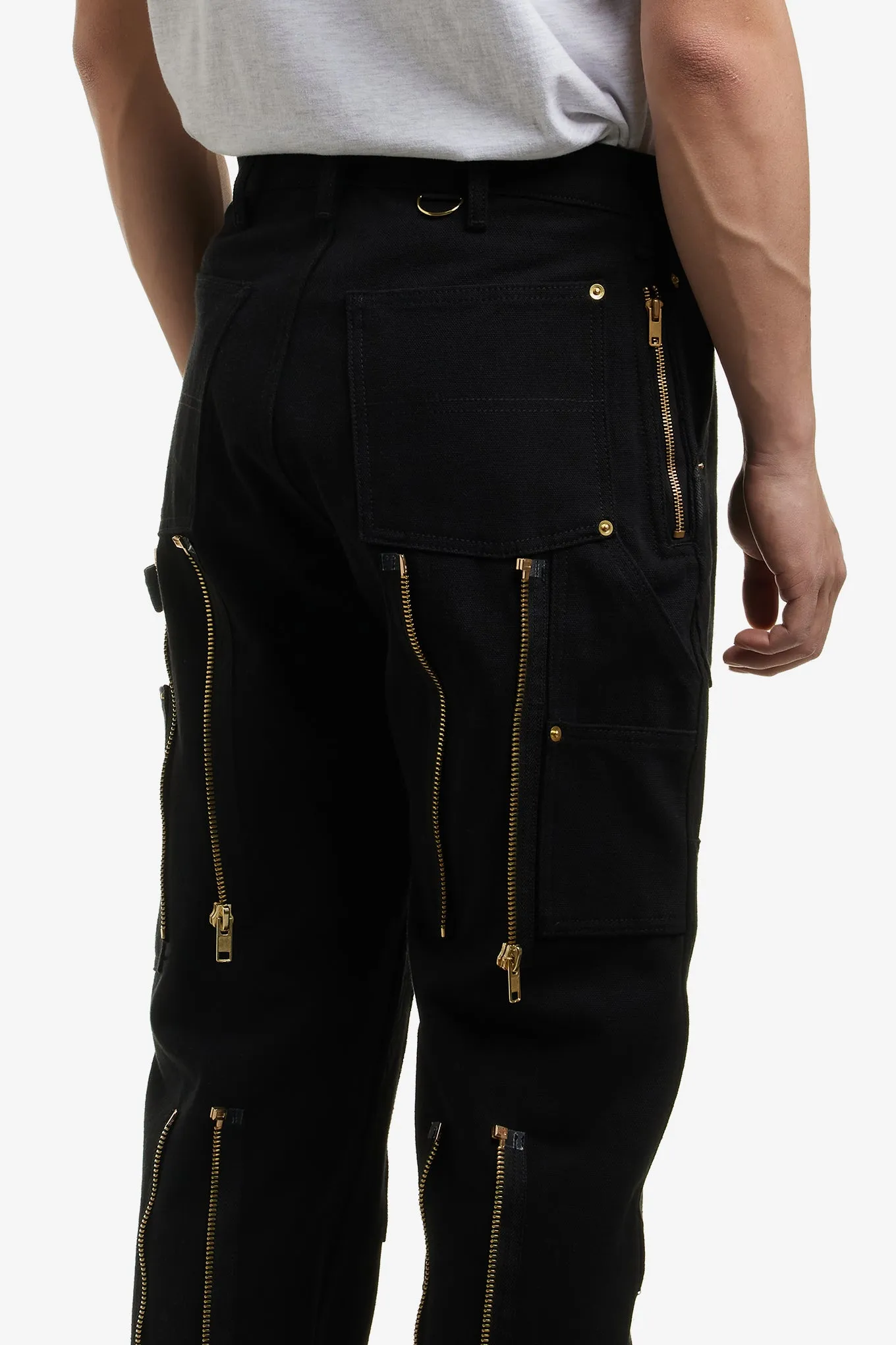 BONDAGE WORKPANTS WITH BRASS HARDWARE