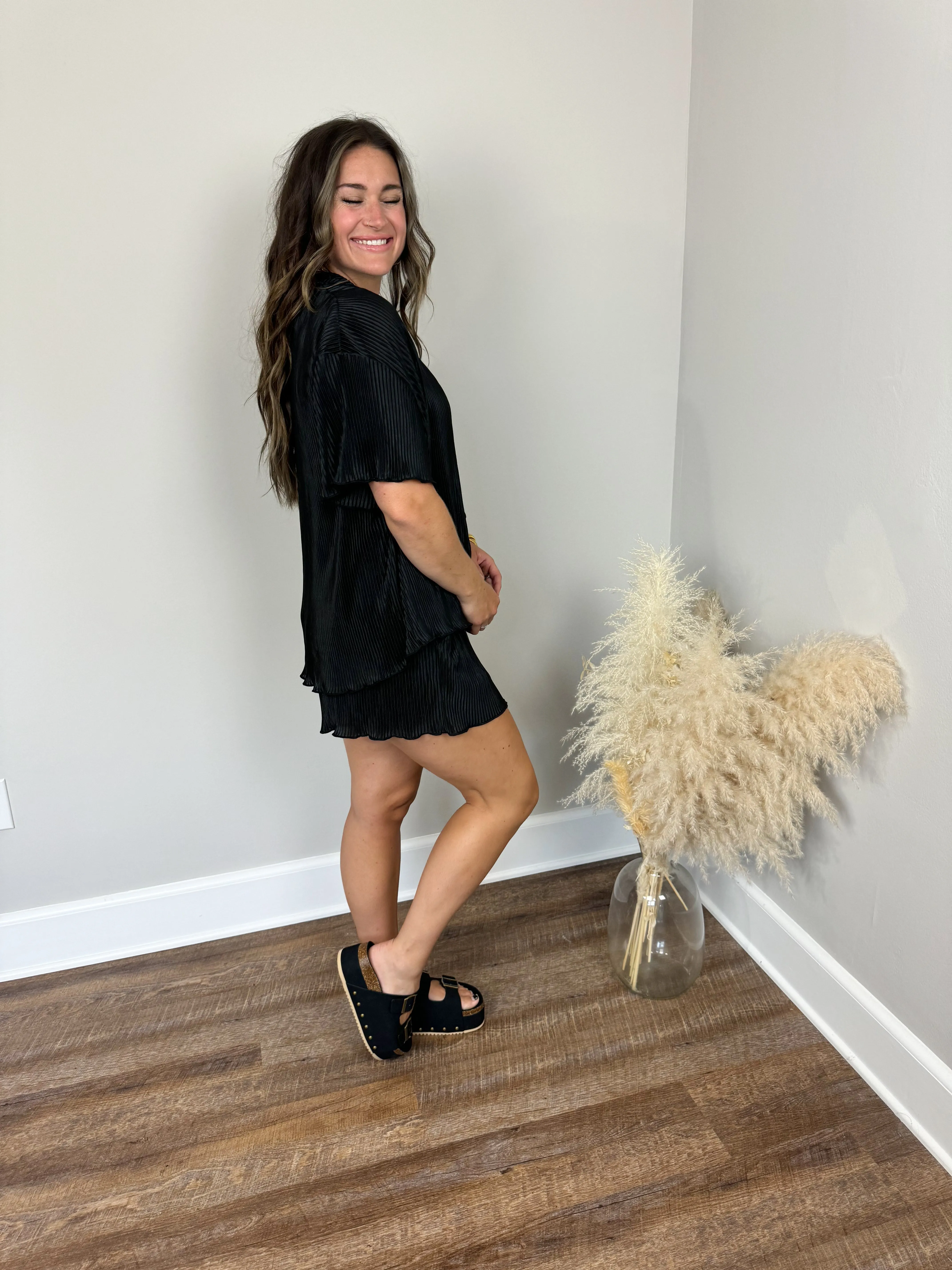Council Pleated Shorts | Black FINAL SALE