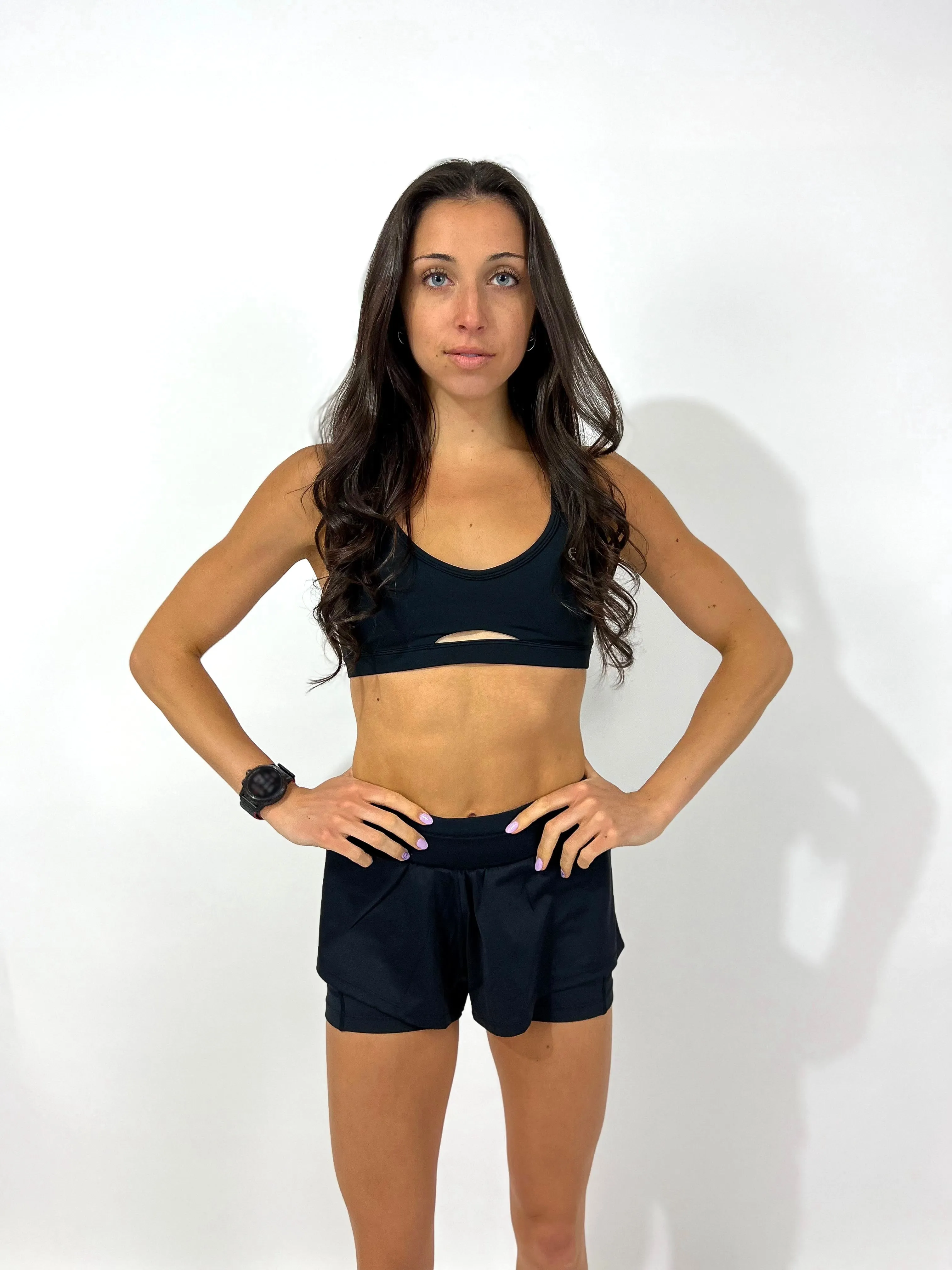 Divergent 2-in-1 Running Short- Midnight Black
