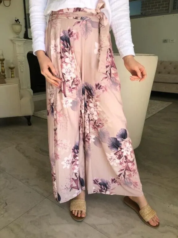 Floral Wide Leg Pants