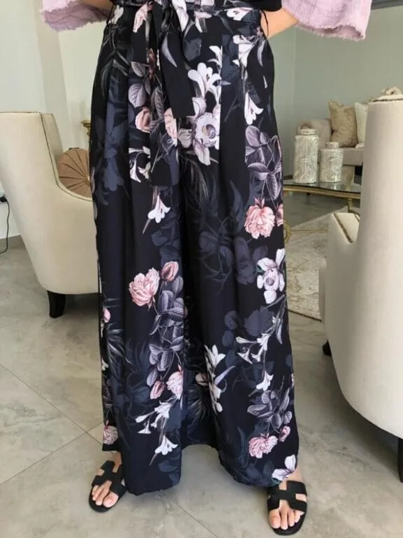 Floral Wide Leg Pants
