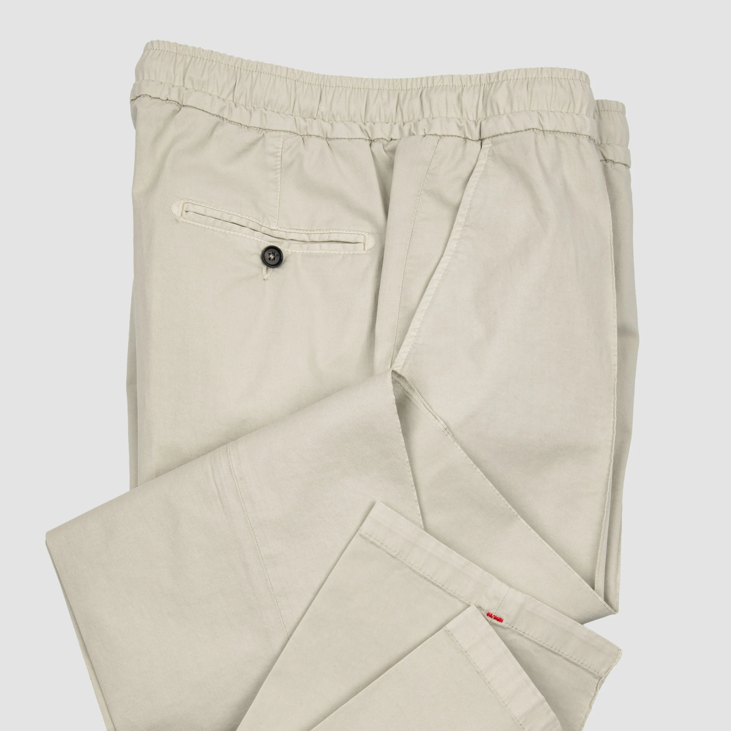 Gabardine Comfort Cotton Drawstring Sportpants - Beige