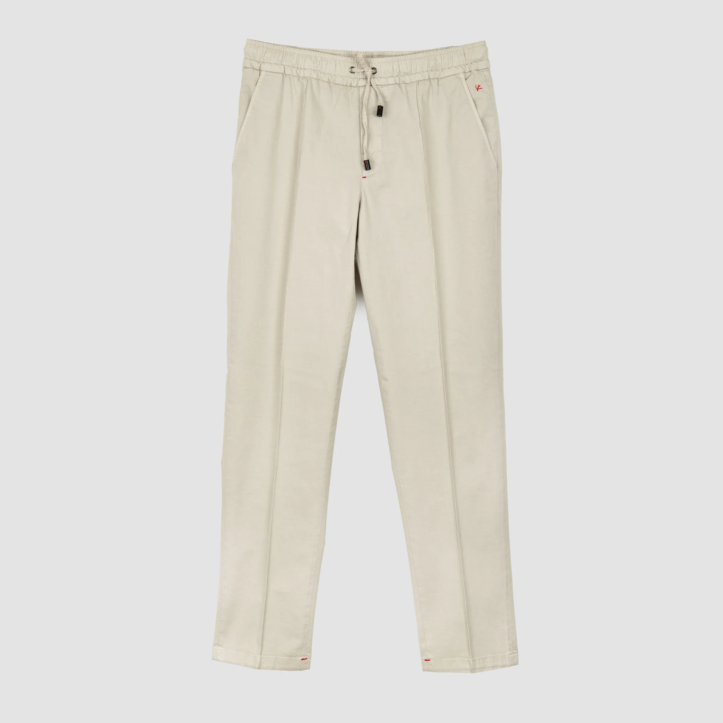 Gabardine Comfort Cotton Drawstring Sportpants - Beige