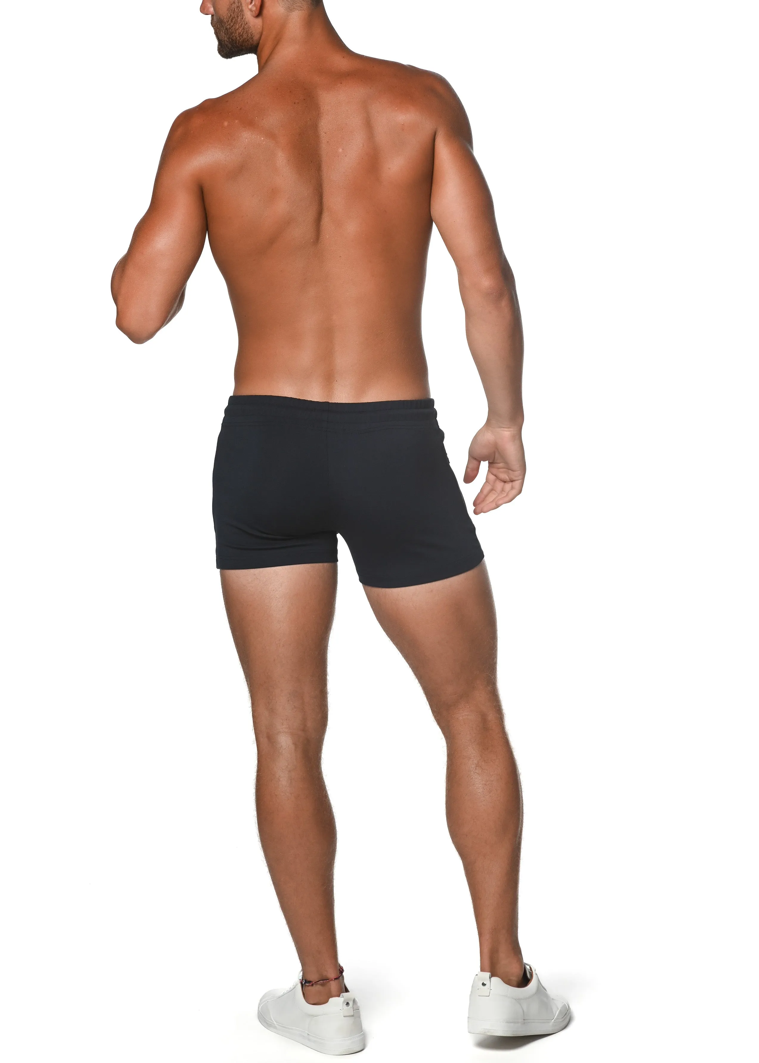 NAVY VAULT 3.5 INSEAM GYM STRETCH SHORTS ST-10500