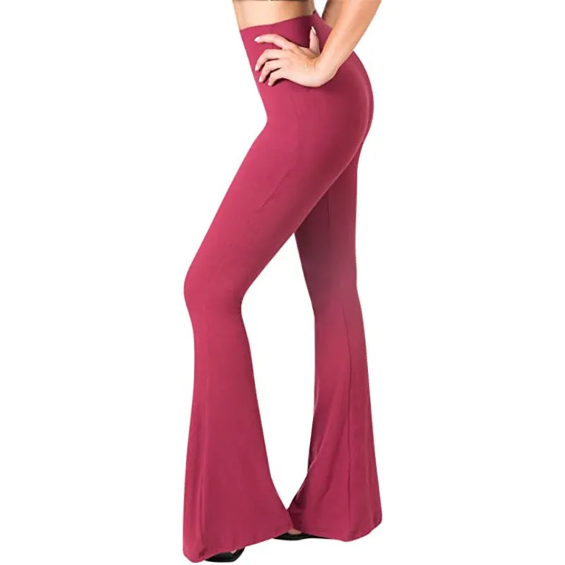 Palazzo Pants For Women-Buttery Soft High Waisted Flare Pants-Leggings