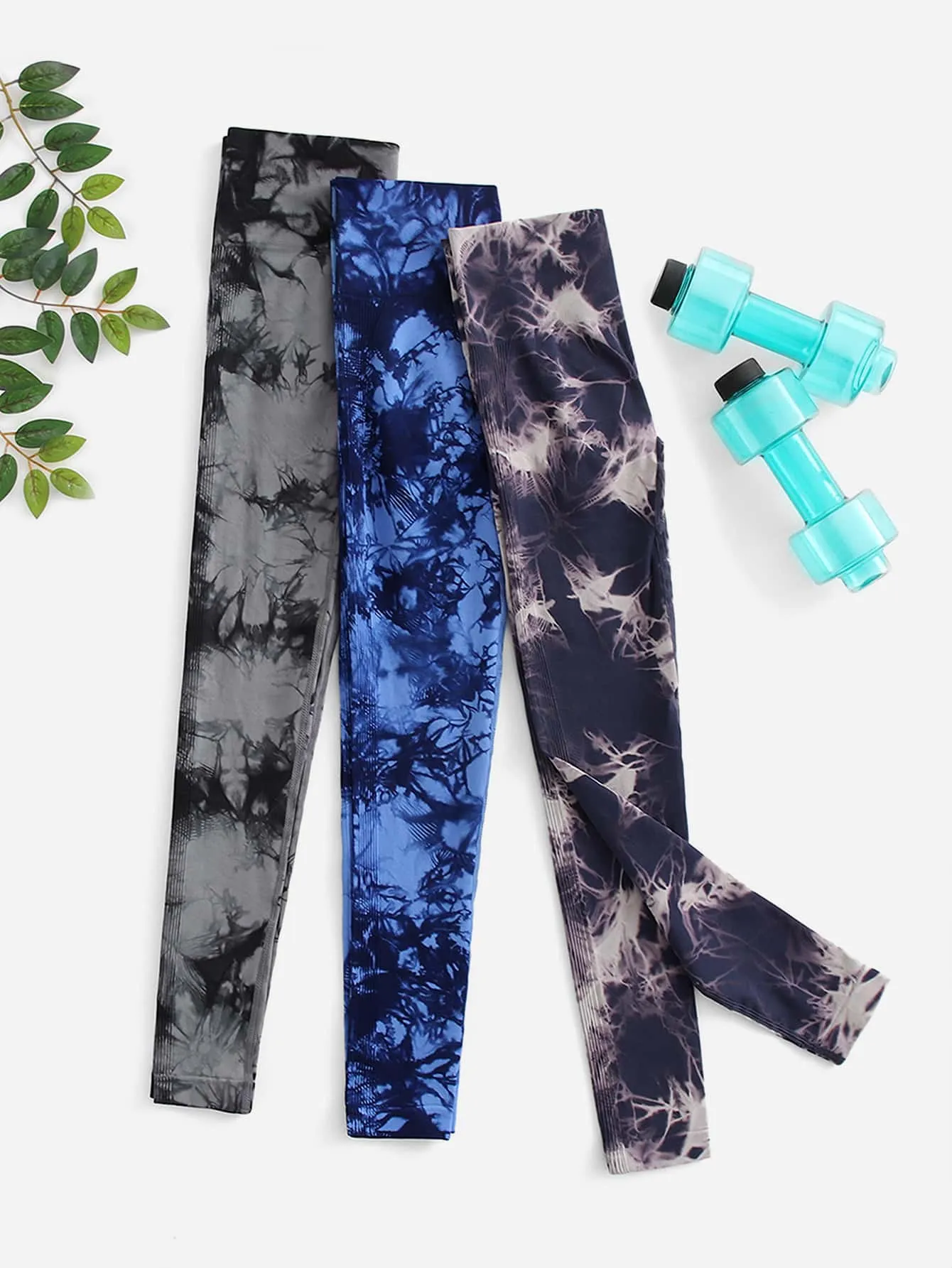 Tie Dye Wide Band Waist Leggings