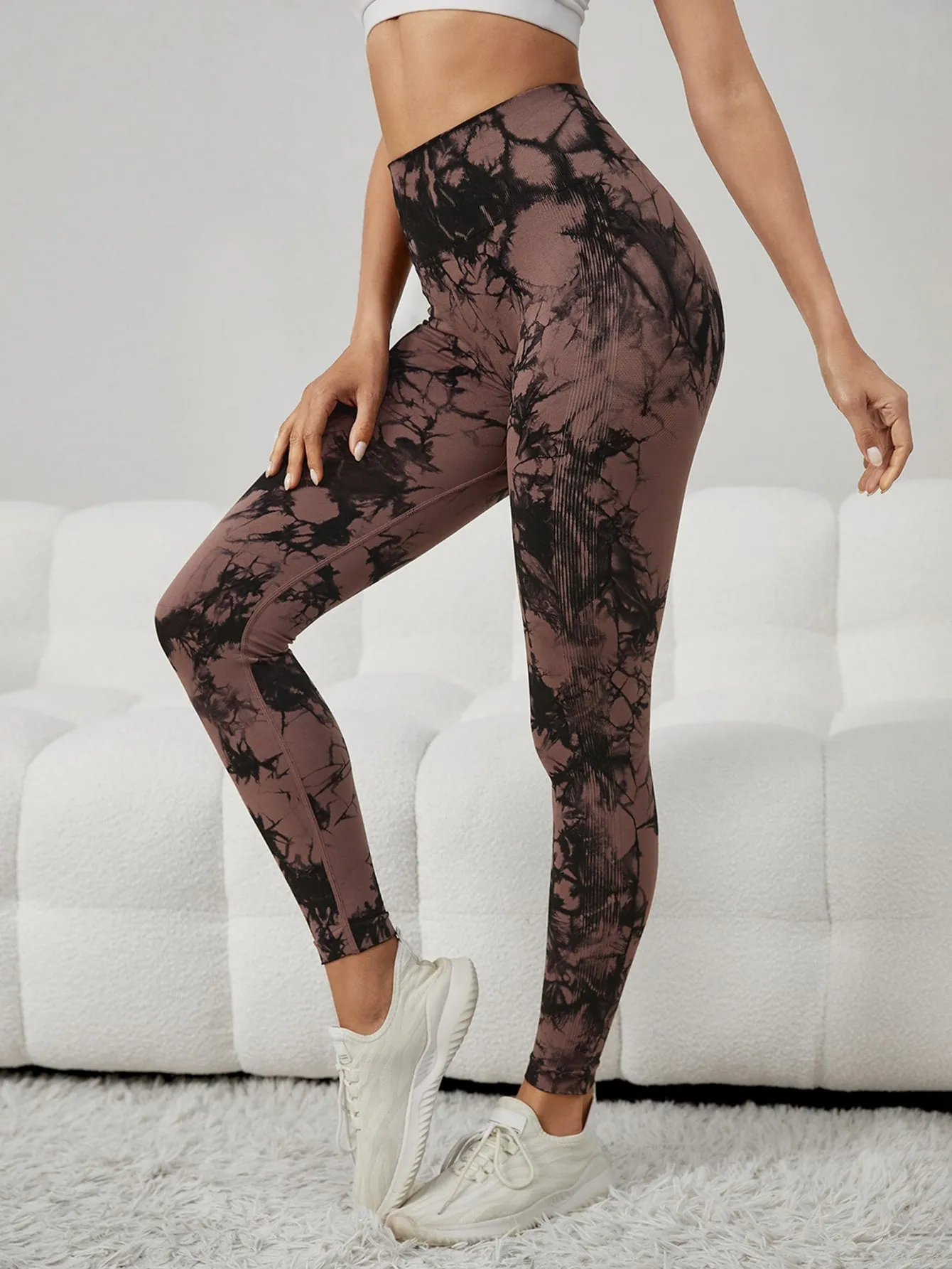 Tie Dye Wide Band Waist Leggings