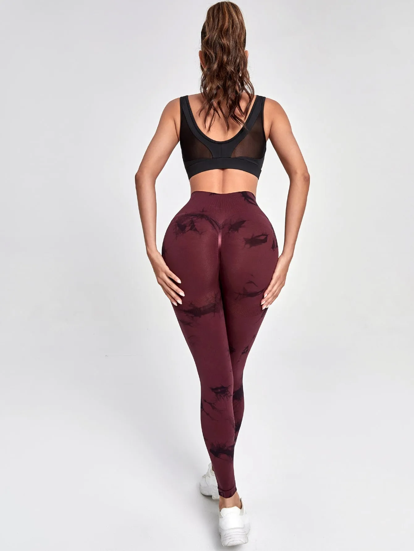 Tie Dye Wide Band Waist Leggings
