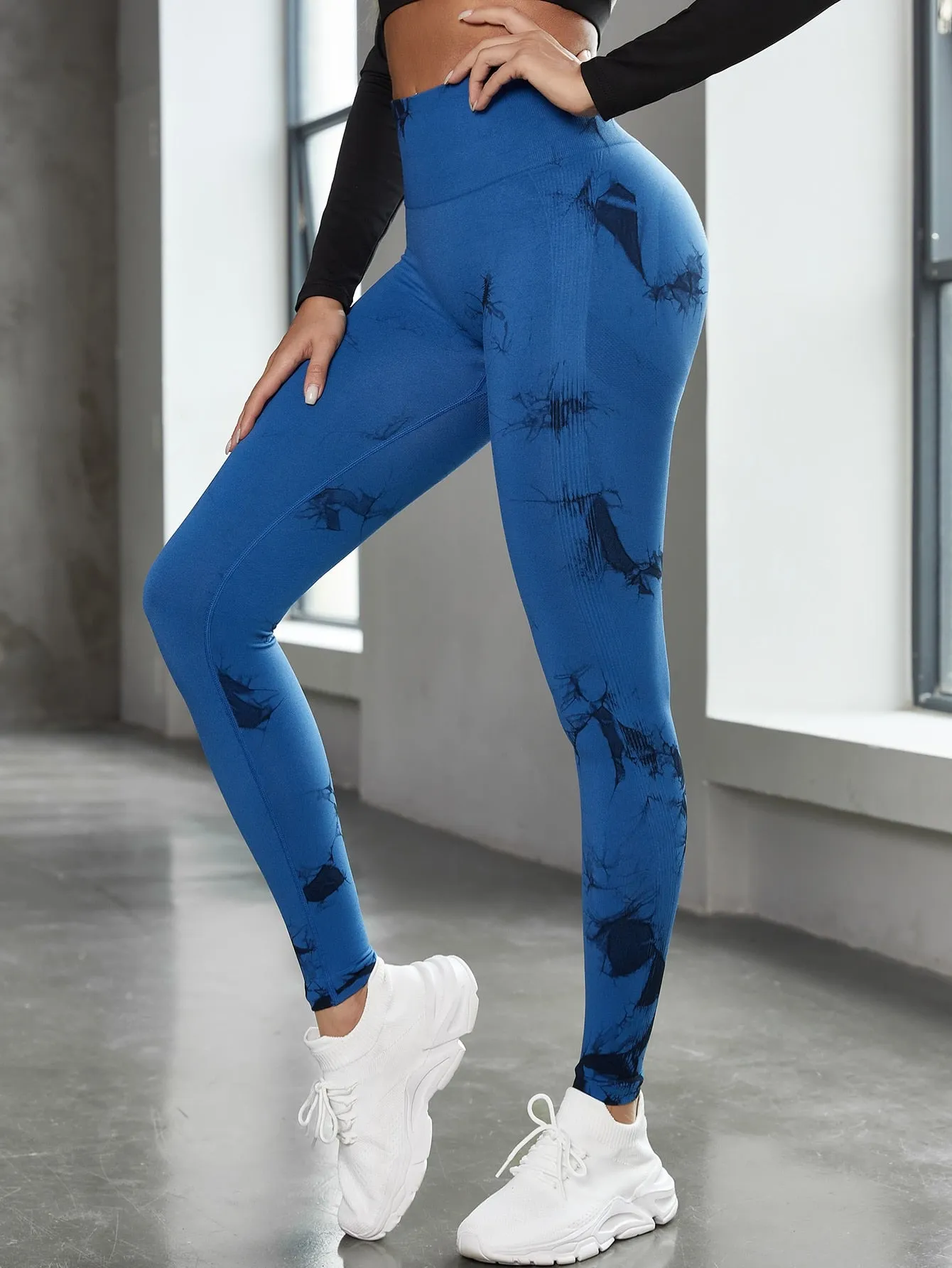 Tie Dye Wide Band Waist Leggings