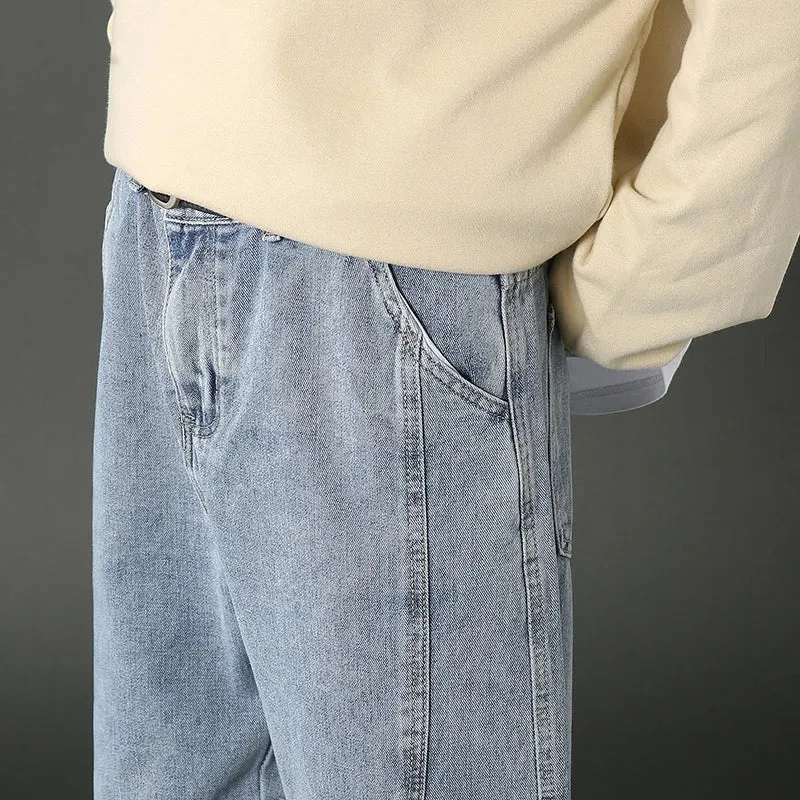 Wiaofellas  -  Men's Loose Jeans  Autumn New Style Men's Baggy Straight Wide Leg Pants Women's Casual Pants Traf Jeans  Broek Mannen Jeans