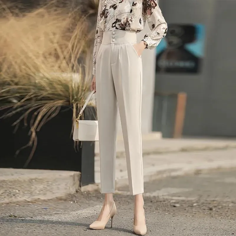 Women's Summer Casual Cropped Suit Pants