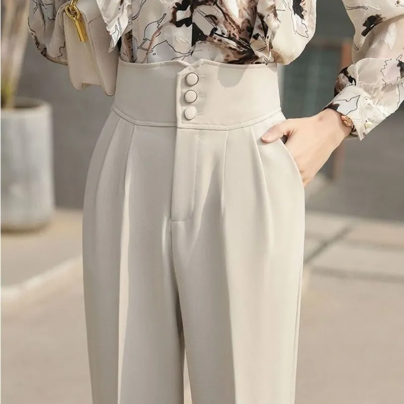 Women's Summer Casual Cropped Suit Pants