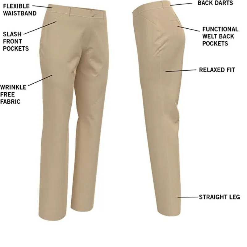 Women's Wrinkle-Free Relaxed Fit Straight Leg Pant