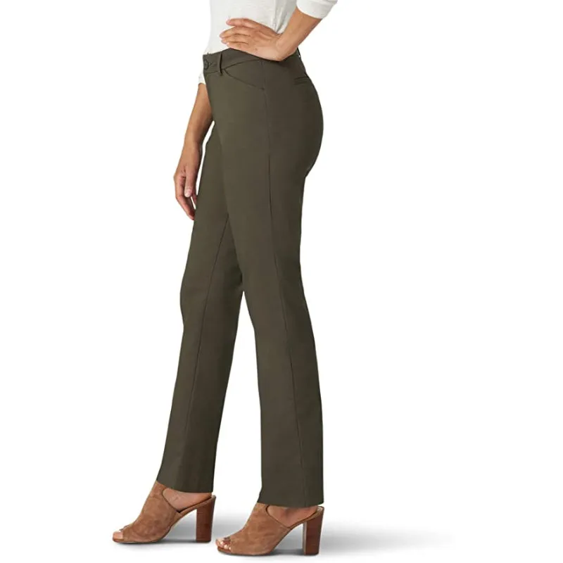 Wrinkle Free Fit Straight Leg Pant For Women