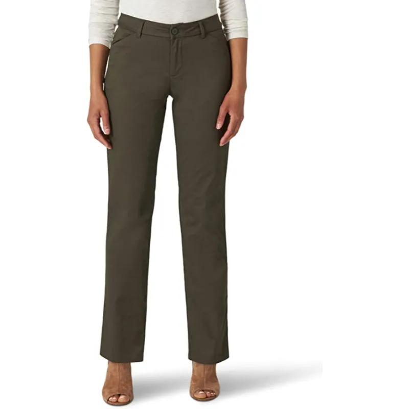 Wrinkle Free Fit Straight Leg Pant For Women